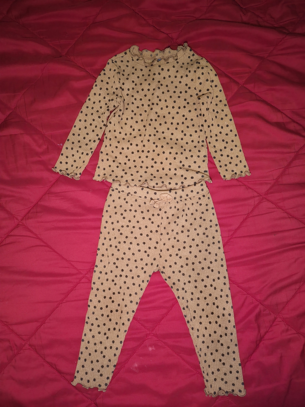 Old Navy Long Sleeve Polka Dot Matching Set